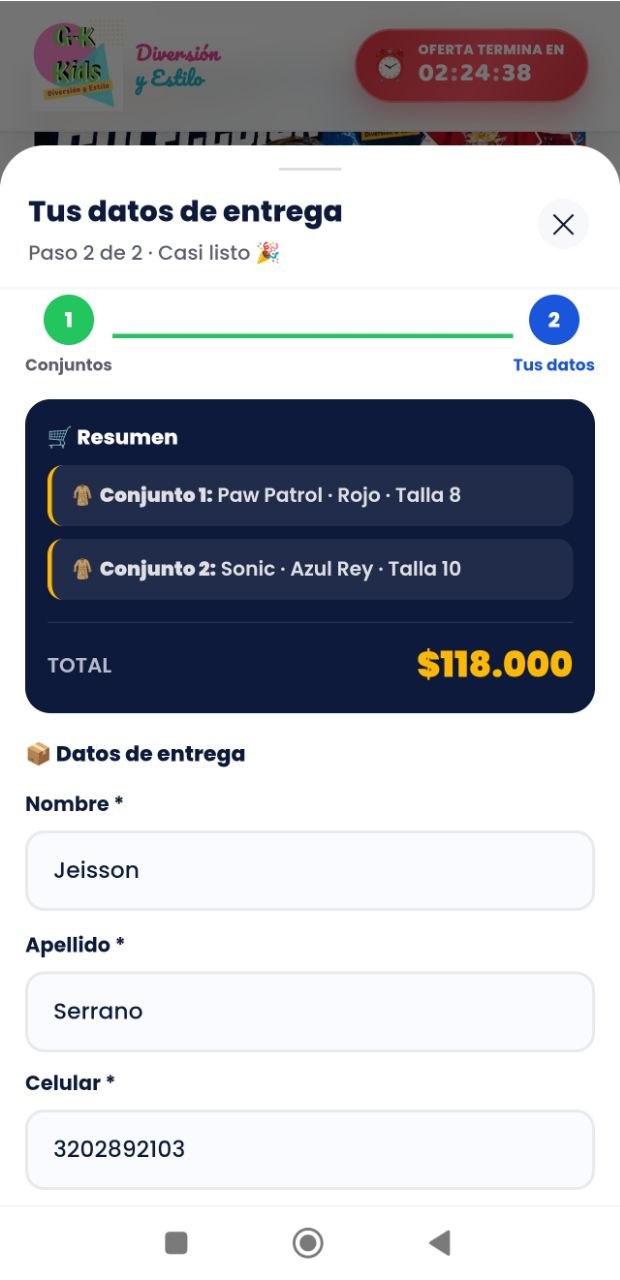 Paso 3: Datos de entrega - Solo nombre, apellido y teléfono