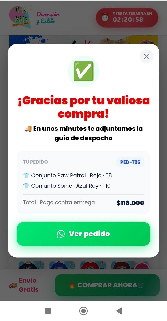 Paso 4: Confirmación - Gracias por tu compra y guía de despacho